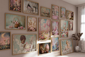 Vintage Easter Wall Art Collection, an Illustration by PrintablesByFranklyn