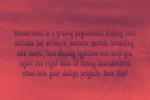 Wonderland - Psychedelic Typeface