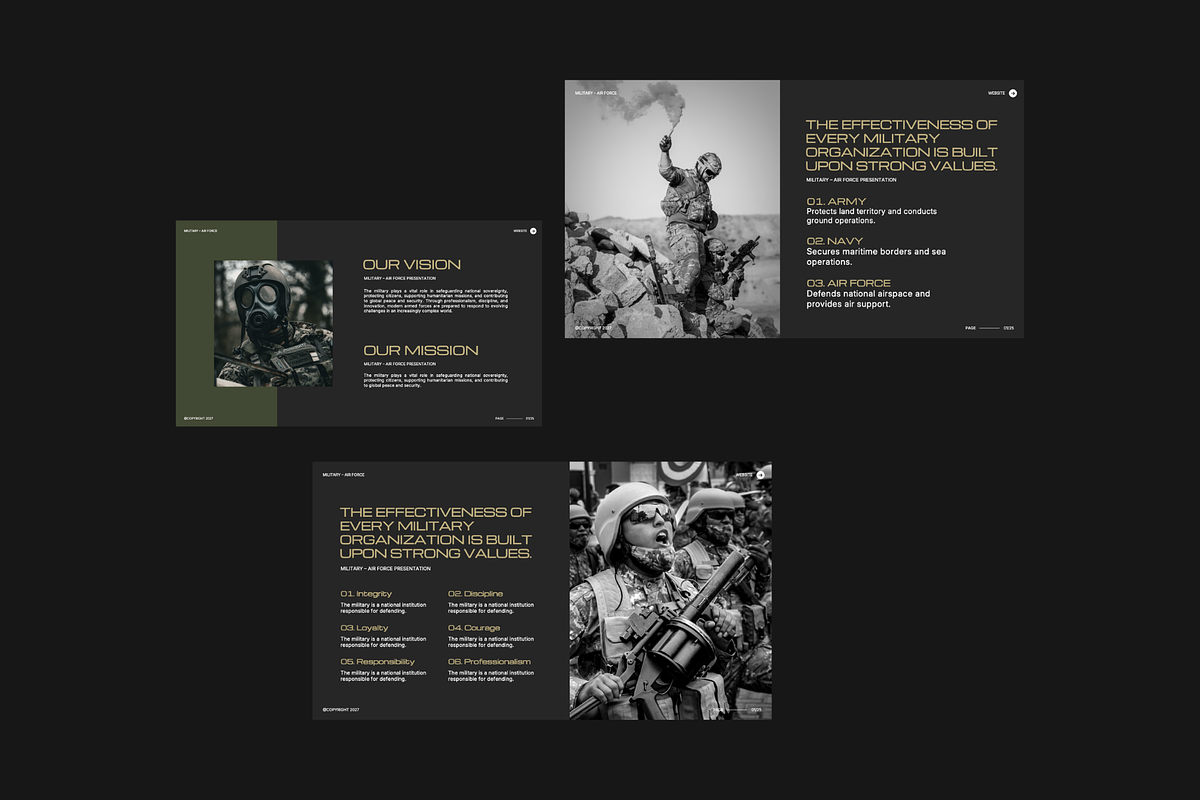 Forca - Military PowerPoint Template, a Presentation Template by ...