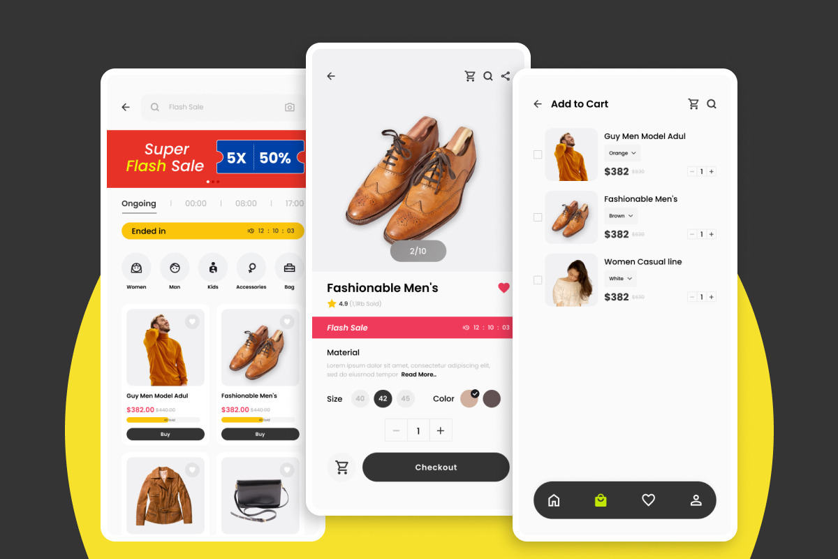 Zara - Dynamic Fashion Mobile App, an App Template by trabaskriya (Photo 3 of 5)