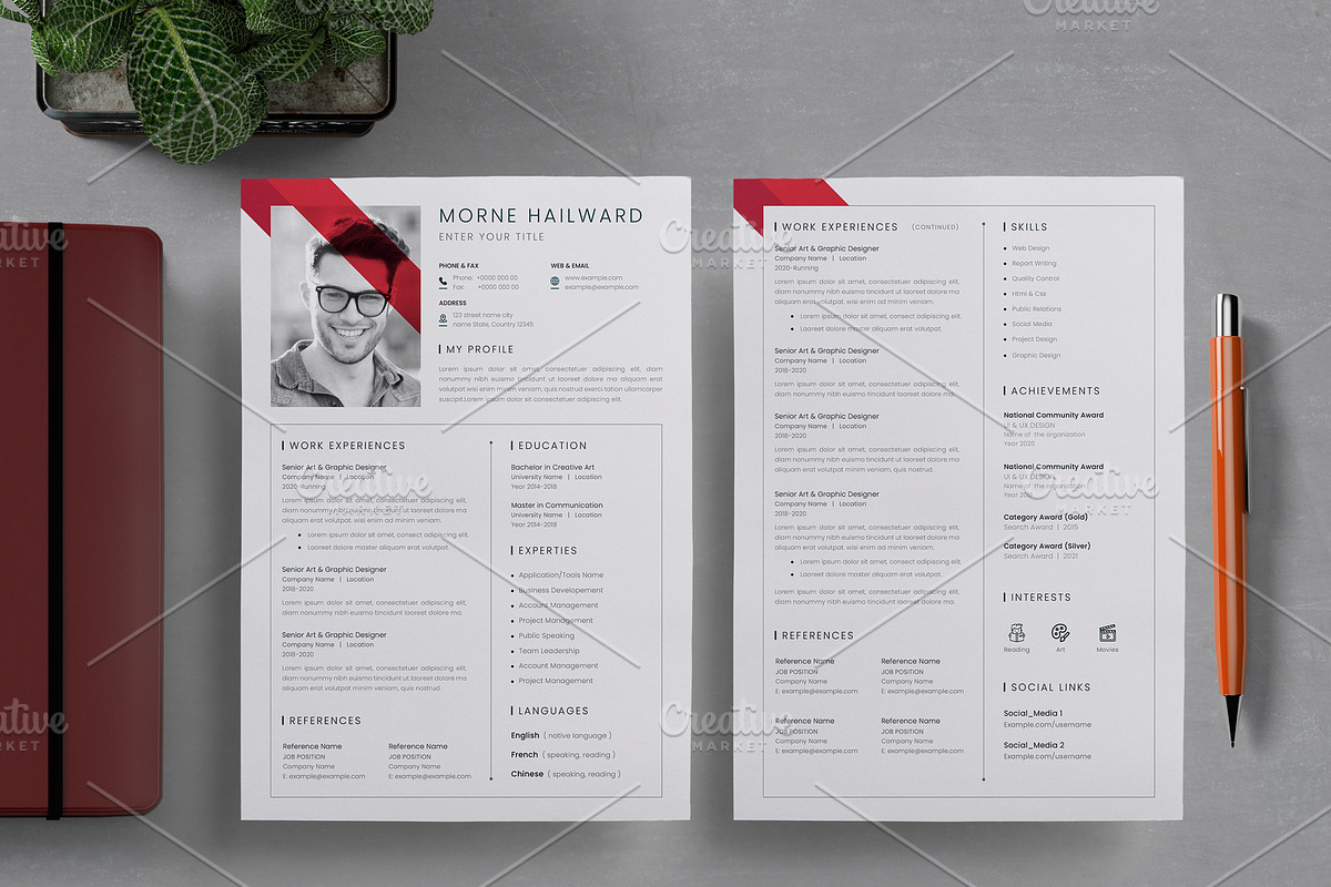 The Resume Set, a Resume Template by Cristal Pioneer (Photo 2 of 7)
