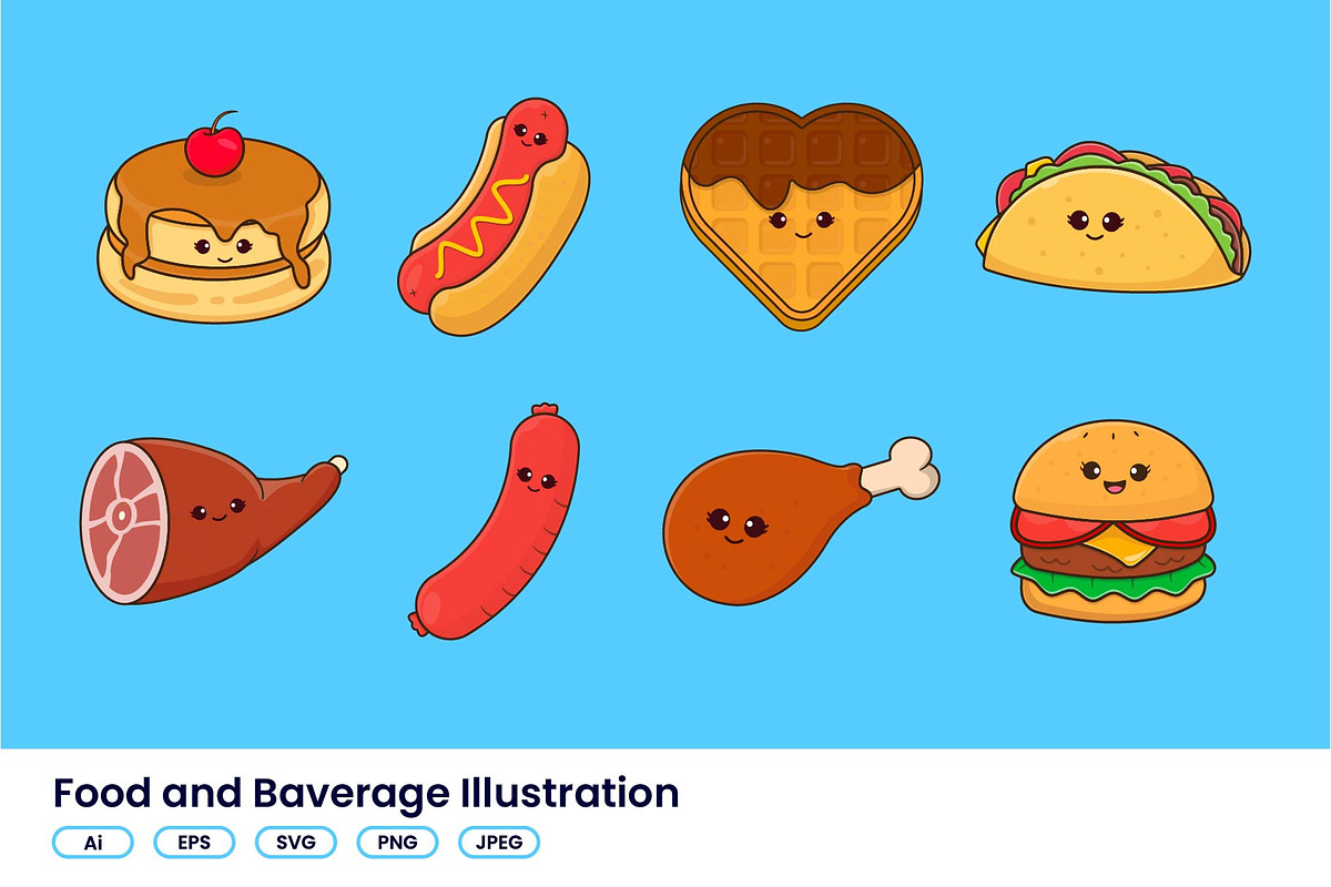 Food and Beverage Illustration Vol 2, a Food Illustration by Pillow Leaf (Photo 1 of 9)