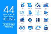 44 Blockchain Cryptocurrency Icons, an Icon by kucingklawu (Thumbnail 1 of 7)