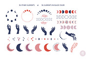Floral Moons Celestial Vector Set, an Object Graphic by Alena Koval (Thumbnail 10 of 16)