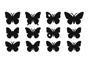 Collection of black butterfly, an Illustration by ZinetroN