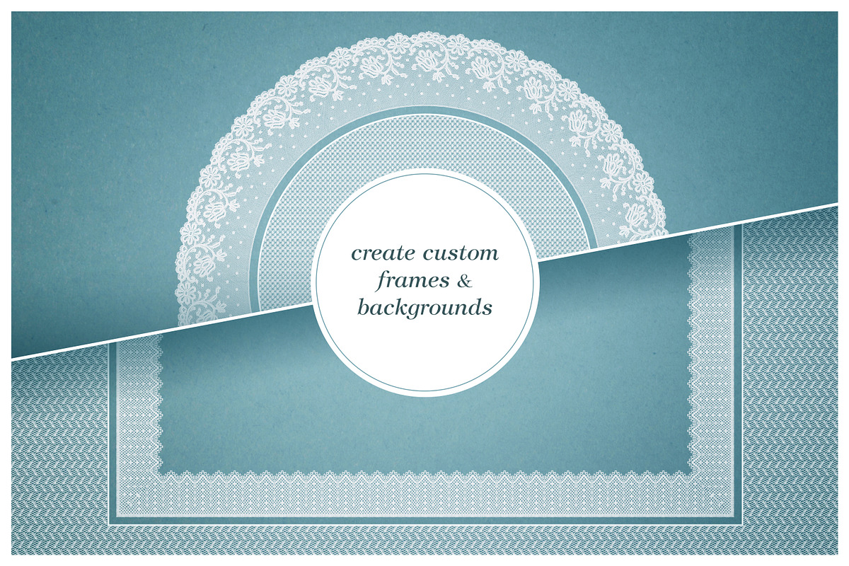 Digital Lace Borders & Backgrounds, a Decorative Illustration by digiful (Photo 2 of 6)