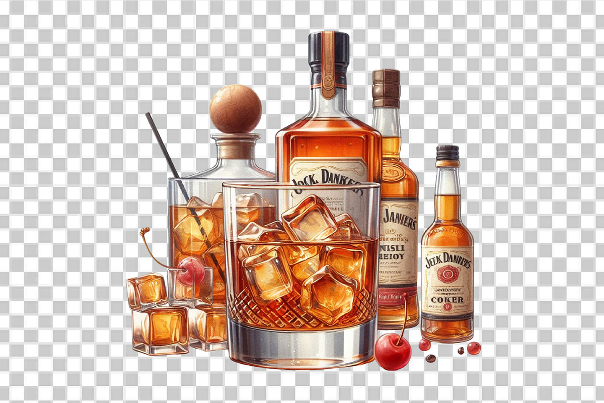 Watercolor Whiskey Cocktails Clipart, a Graphic by CitraGraphics (Photo 6 of 6)