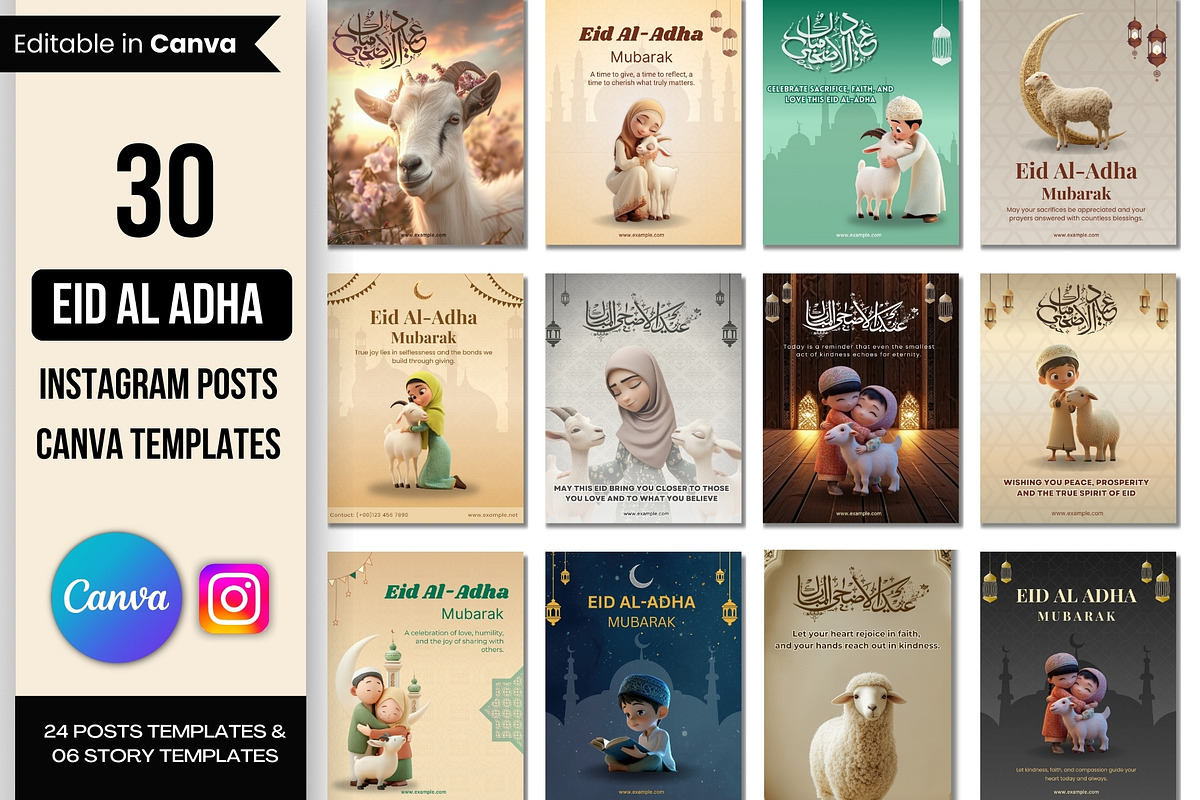30 Insta Eid-Ul-Adha Posts & Stories, a Social Media Template by Allies Interactive (Photo 4 of 4)