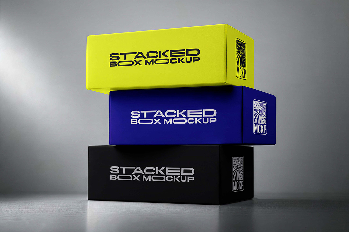 Stacked Box Mockup, a Packaging Mockup by Pitchlook.Studio (Photo 4 of 5)