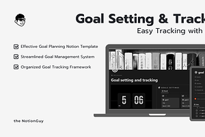 Goal setting and tracking, an App Template by TheNotionGuy