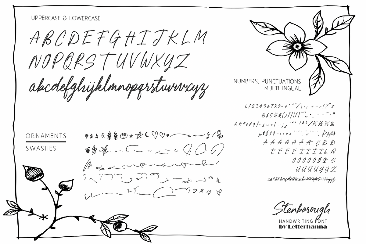 Stenborough Handwritten Font, a Handwritten Font by Letterhanna Studio (Photo 5 of 12)