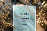 Marble Texture Wedding Invitation, an Invitation Template by Filip Studio (Thumbnail 1 of 2)