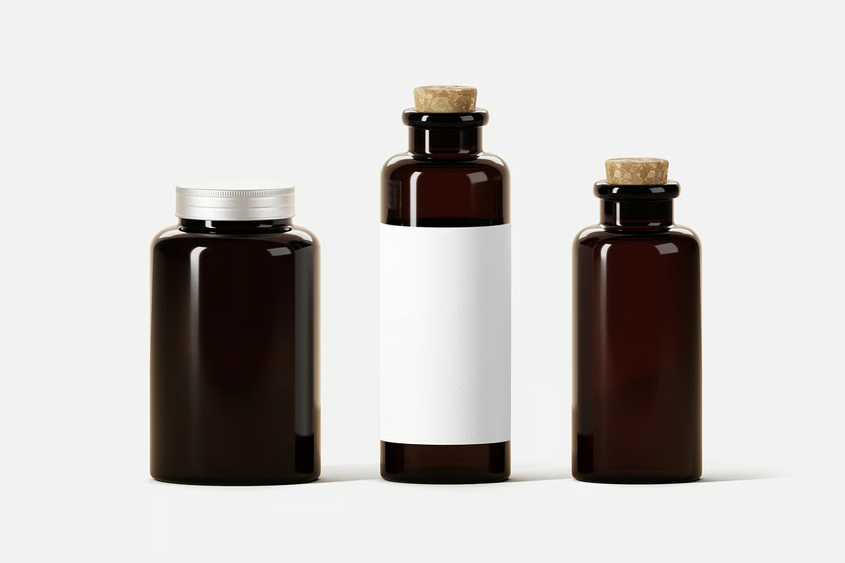 Glass Bottles Mockup, a Product Mockup by zpackcreative (Photo 2 of 4)