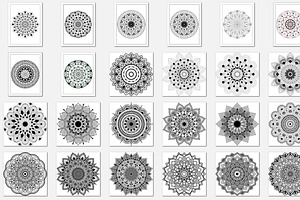 300 Vector Mandala Coloring Pages