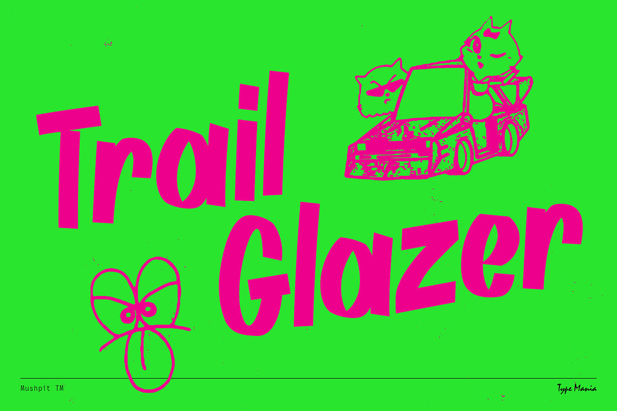 Mushpit TM – Seedy Marker Font, a Script Font by Type Mania (Photo 7 of 10)