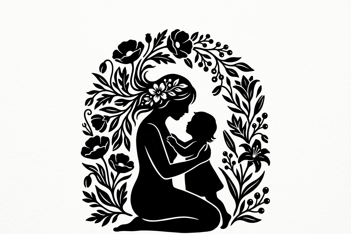 loving mother and children, a Person Illustration by Amazin_art (Photo 42 of 46)