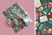 Bookish Christmas Seamless Patterns, a Pattern Graphic by Alanna Messina Design Co (Thumbnail 8 of 8)