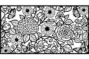 Decorative Floral Panel Vector Set, a Decorative Illustration by Designer_Momina (Thumbnail 13 of 20)