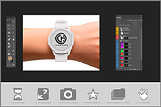 Modern Smart Wristwatch PSD, a Device Mockup by Bruno's Shop (Thumbnail 2 of 3)