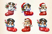 Dog Christmas Stocking Sublimation, an Illustration by DreamArtGraphic (Thumbnail 4 of 6)