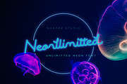 Neonllimitted | Unlimited Neon, a Script Font by Ngapak Studio (Thumbnail 1 of 8)