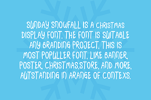 Sunday Snowfall Font