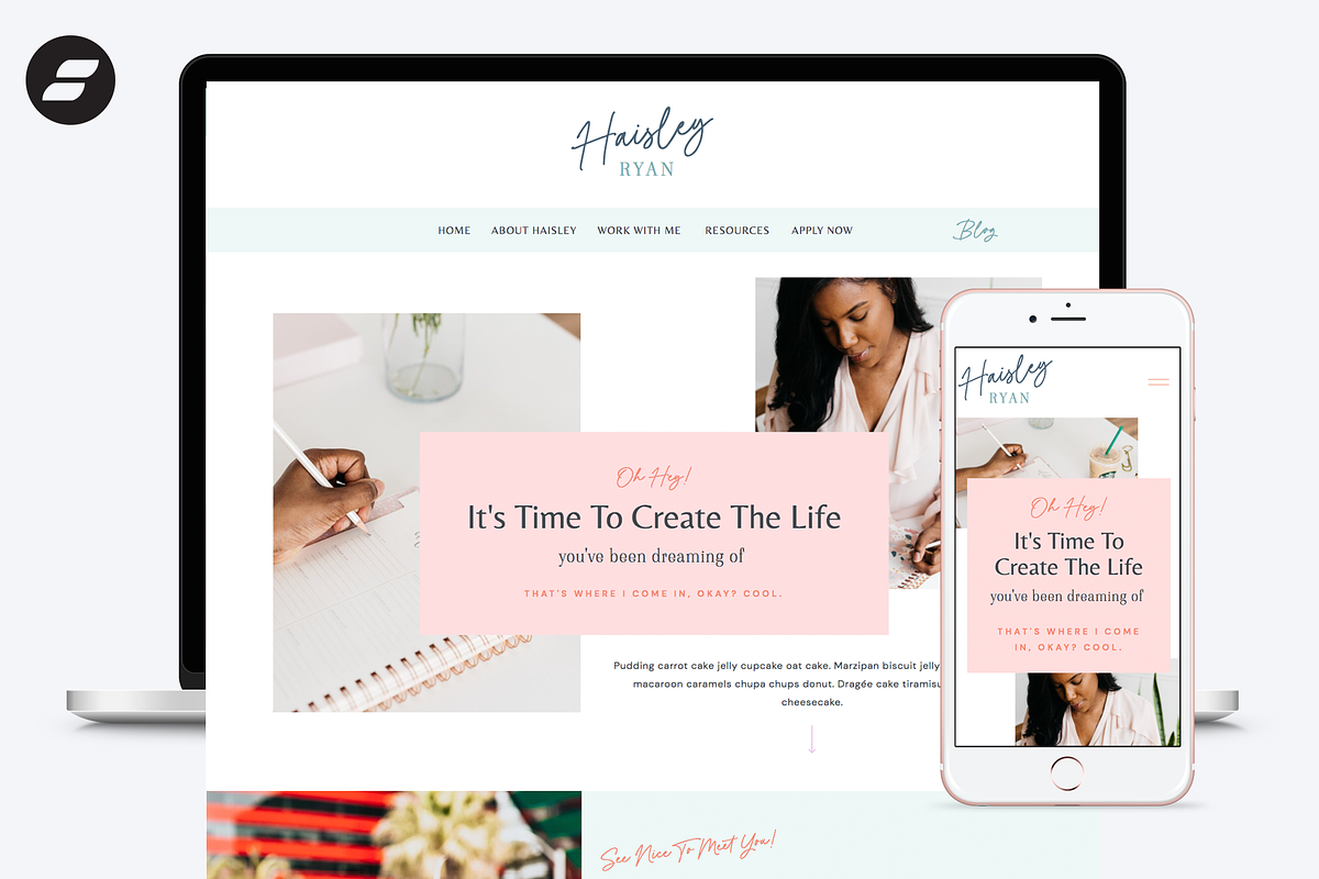 Showit Coach VA Website Template, a Landing Page Template by Sugar Studios (Photo 1 of 8)