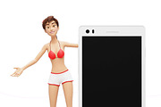 35 Promo Mock-Ups w/ Swimsuit Jenny, an iPad Mockup by Oleg Ribar (Thumbnail 14 of 30)