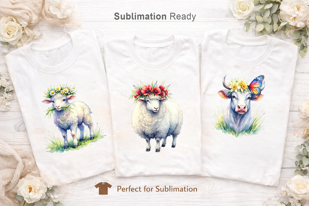 Watercolor Farm Animal PNG Bundle, an Illustration by Artnoy (Photo 6 of 8)