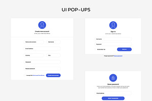 Web design UI set - login form