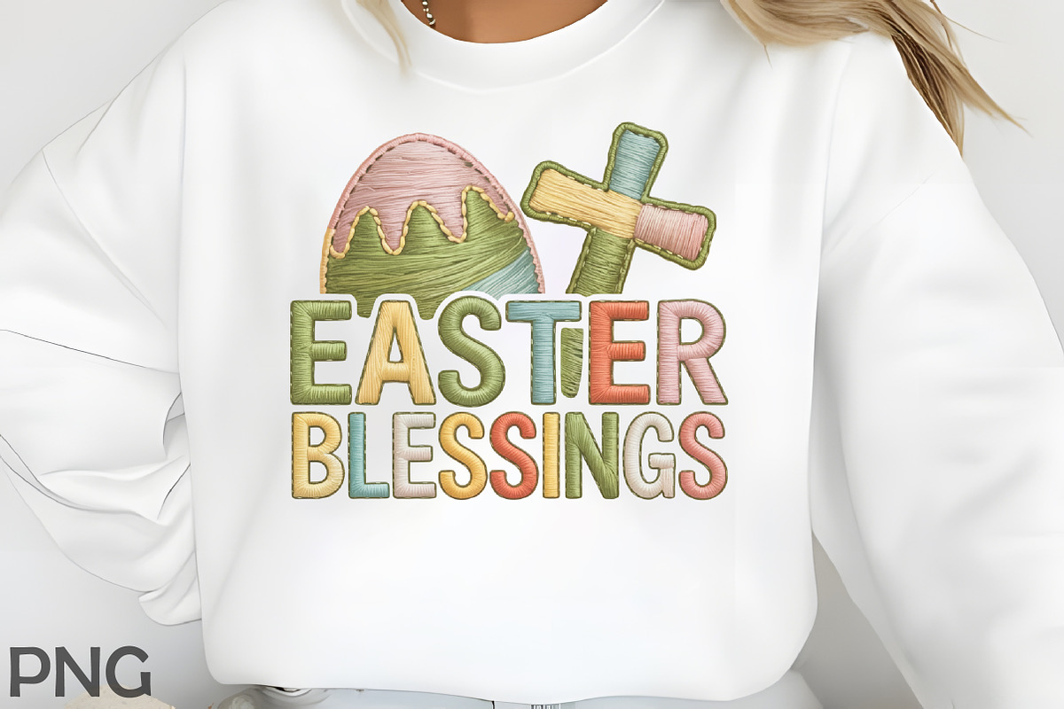 Easter Faux Embroidery Patchwork PNG, a Seasonal Illustration by RobertsArt (Photo 7 of 7)