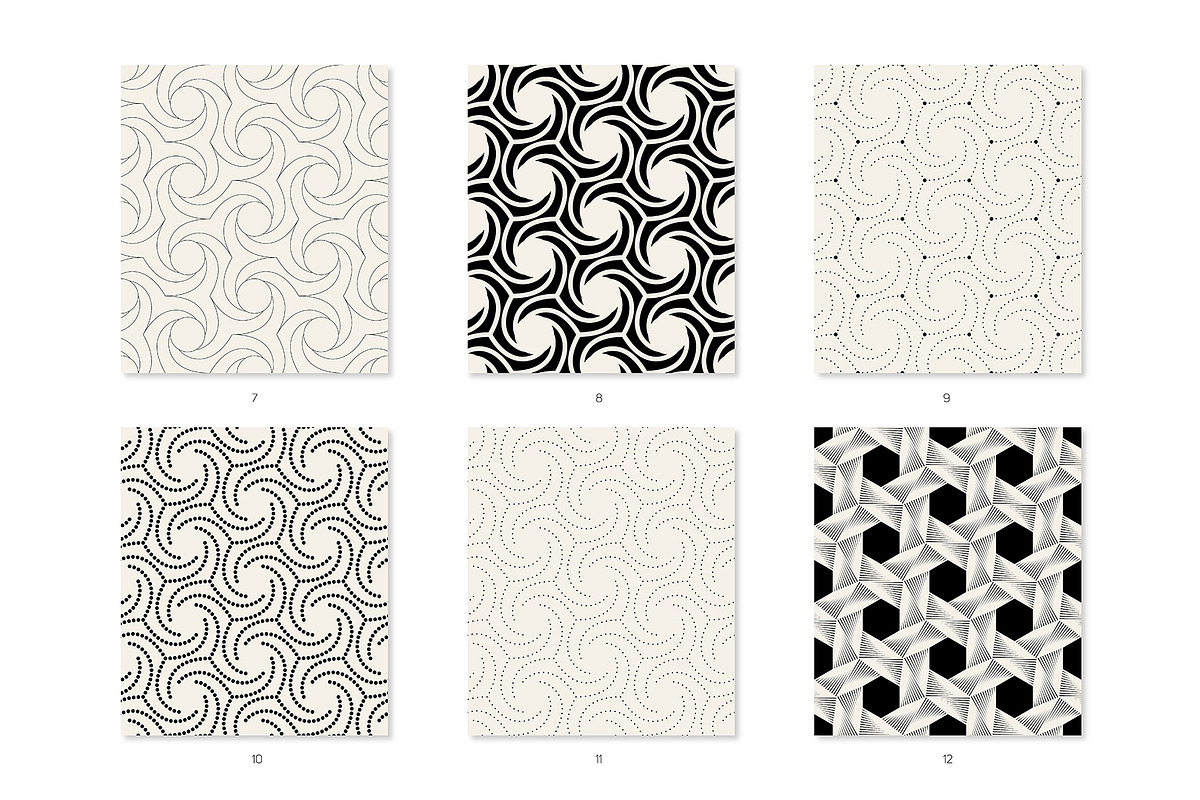 Hexagons & Petals. Seamless Patterns, a Pattern Graphic by Curly_Pat