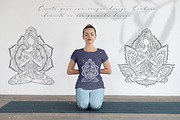 10 Items. Lotus Yoga Set, a Healthcare Illustration by anvinoart (Thumbnail 3 of 7)