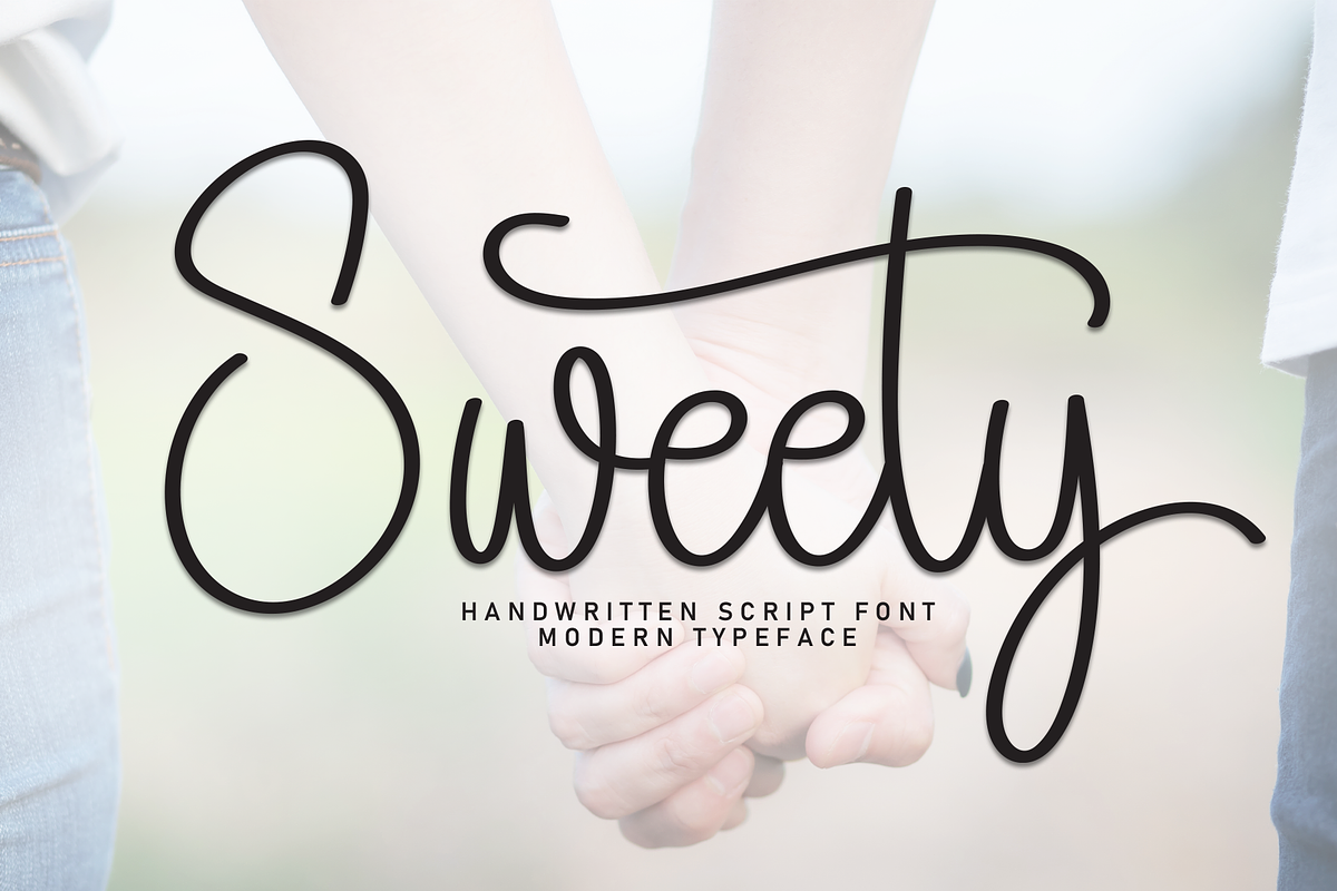 Sweety | Script Font, a Handwritten Font by Scratchones (Photo 1 of 9)