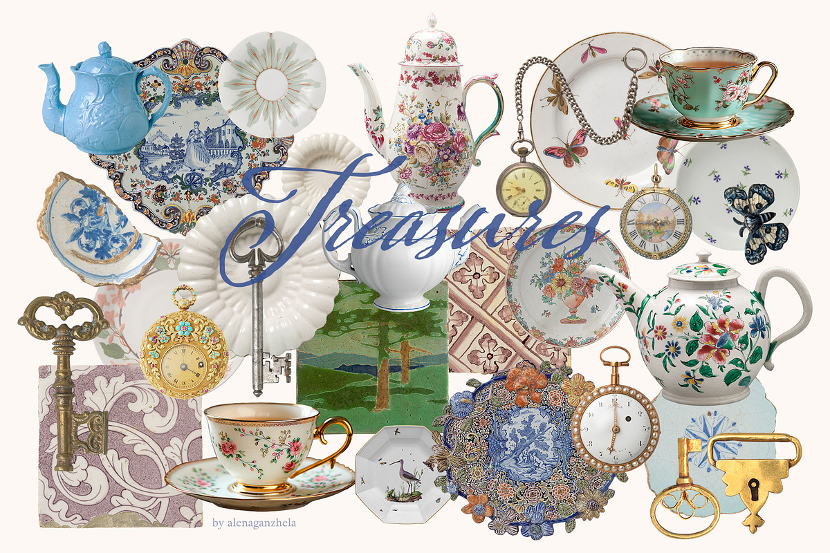 Dear Jane - SCRAPBOOKING collage set, an Object Graphic by alenaganzhela (Photo 4 of 14)