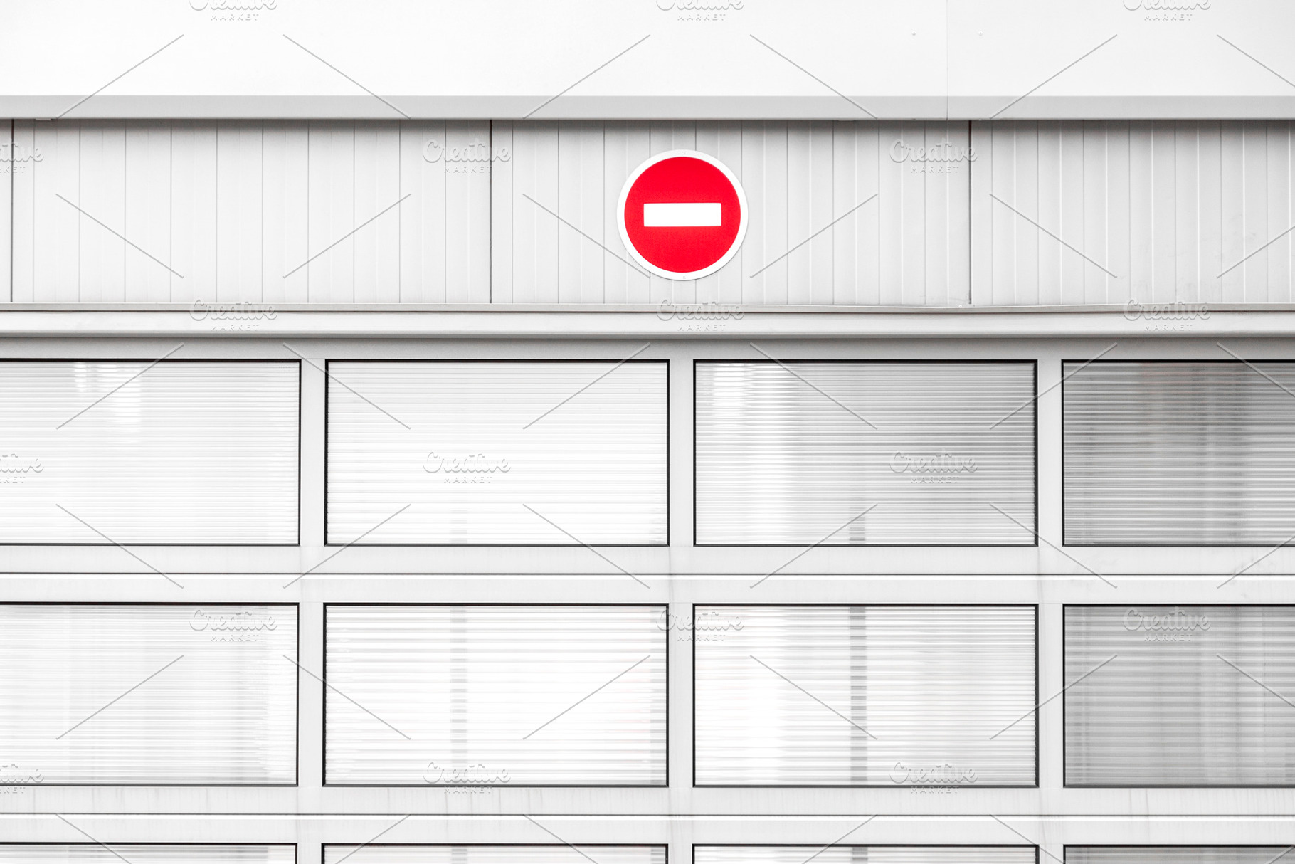No entry traffic sign on metal wall, a Transportation Photo by BOOCYS