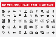 100 medicine, health care, insurance, an Outline Icon by urban icon (Thumbnail 1 of 2)