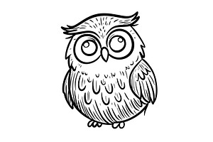 Vector hand drawn illustration of an, an Animal Illustration by Voodz_shop