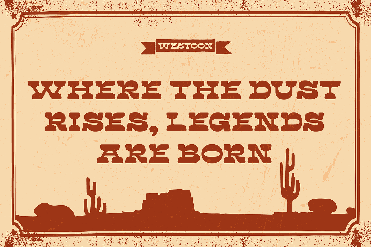 Westoon Bold Western Slab Serif Font, a Slab Serif Font by Namela Studio (Photo 7 of 10)