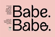 Babe - Sans Serif Font, a Sans Serif Font by Tropical Type (Thumbnail 1 of 12)