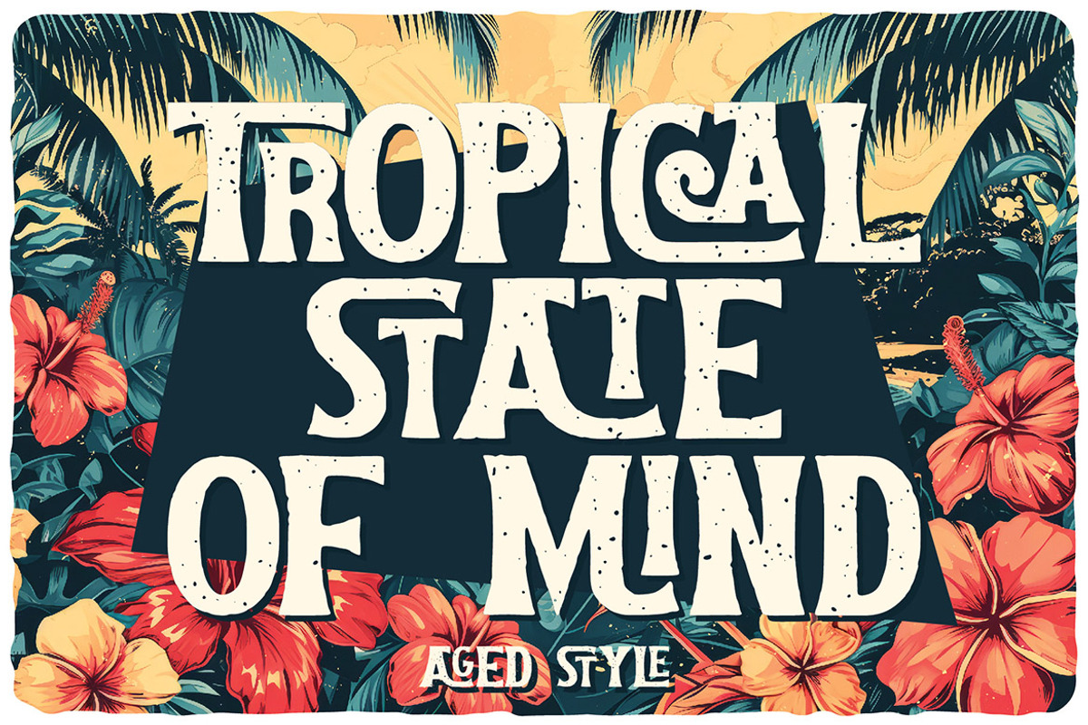 Tropical Tides Vintage Label Font, a Serif Font by JumboDesign (Photo 5 of 7)