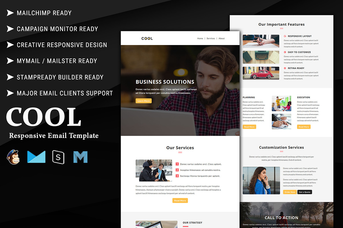 Cool - Responsive Email Template, an Email Template by Pennyblack Templates (Photo 1 of 3)