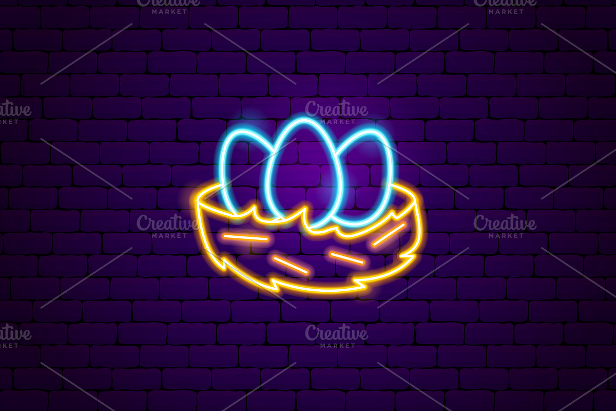 Neon nest with eggs, an Object Illustration by Anna_leni (Photo 4 of 4)