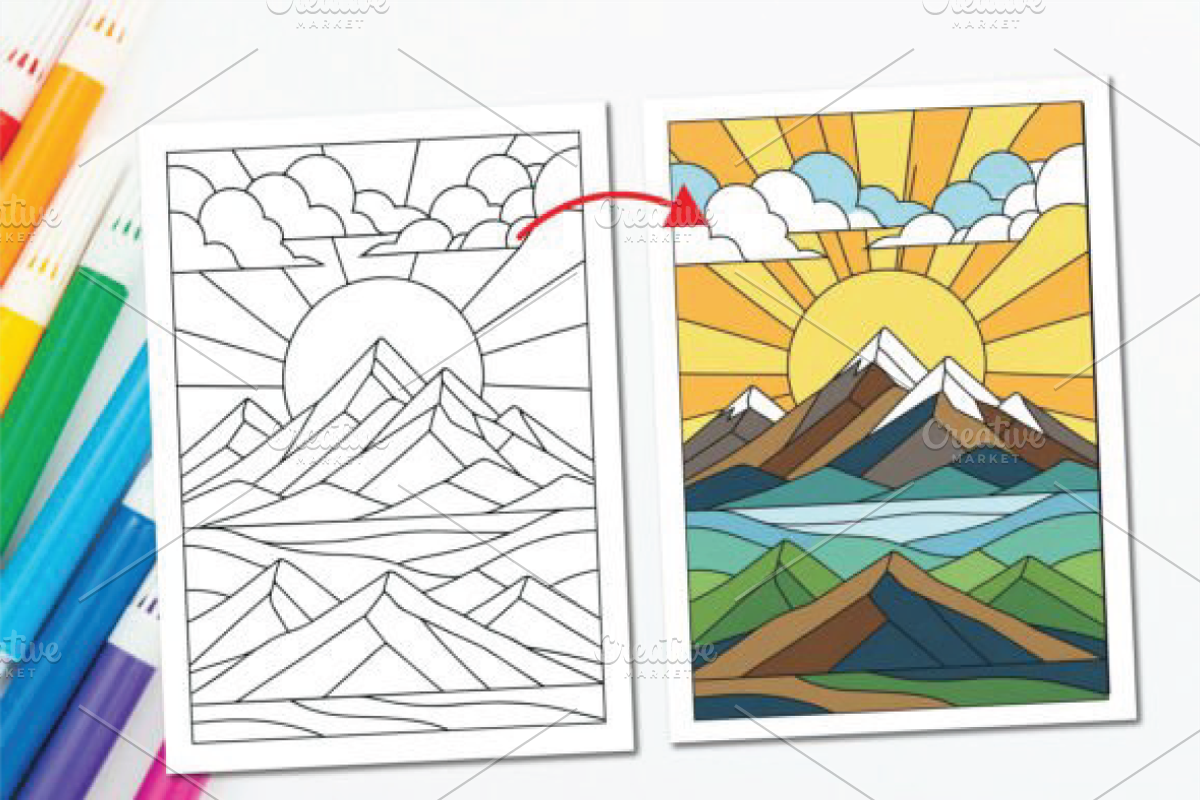 Stained Glass Coloring Pages, a Decorative Illustration by Ink Gallery (Photo 4 of 5)