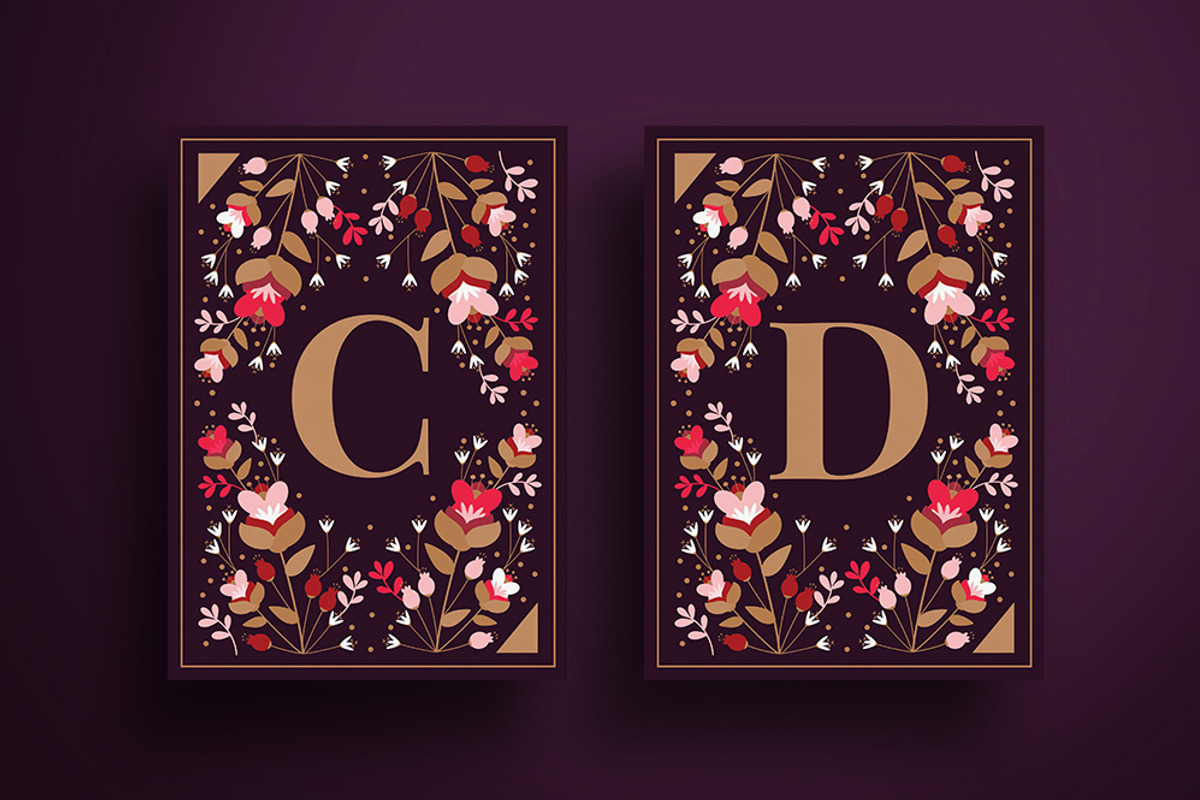 Madrid Floral Monograms, a Pattern Graphic by Werlang Paper (Photo 3 of 5)