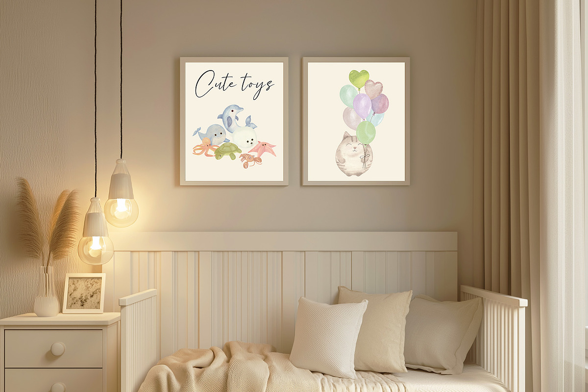 Baby Shower Plush Toys Set, a Decorative Illustration by Sunshine Art (Photo 5 of 11)