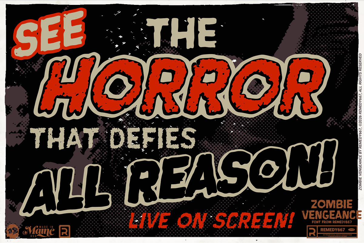 Zombie Vengeance, a Sans Serif Font by Remedy667 (Photo 2 of 11)