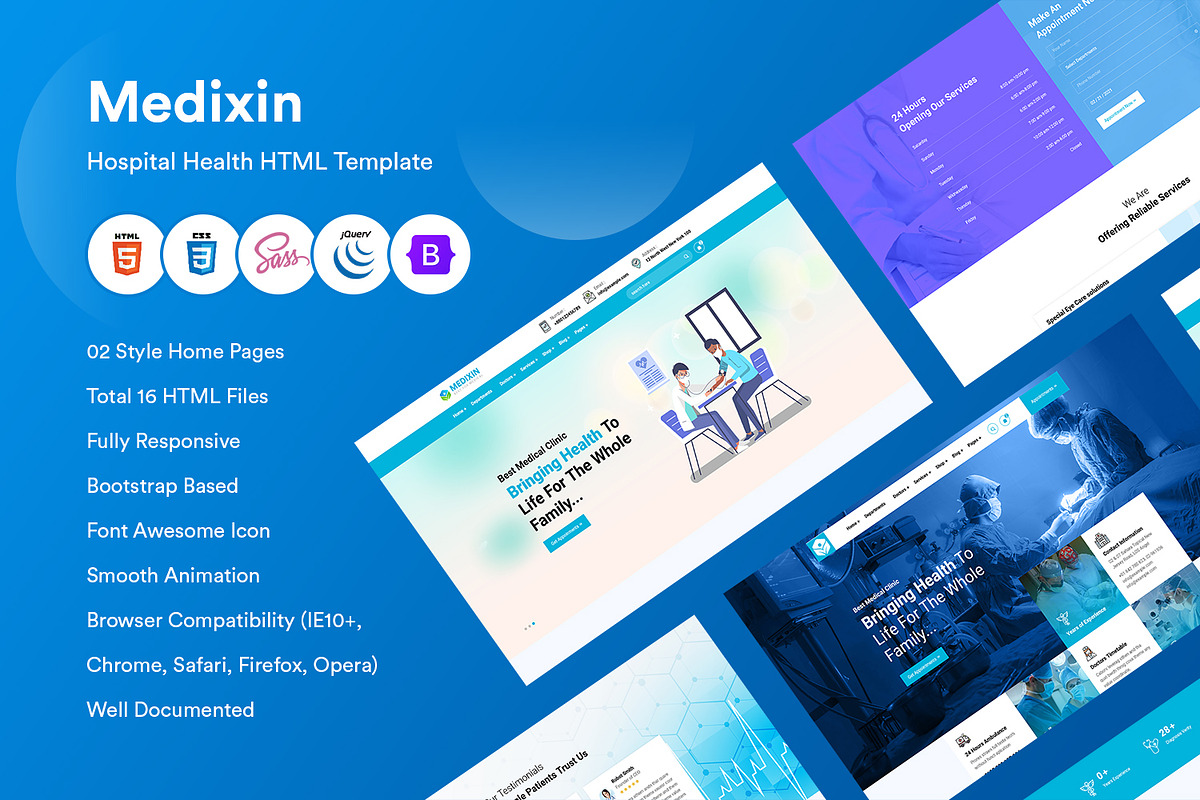 Hospital Health HTML5 Template, a Bootstrap Template by CodexCoder Themes