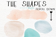 Watercolor Shapes Splotches Brushes, a Texture Graphic by Studio Julie Ann (Thumbnail 2 of 3)