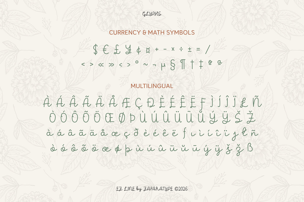 EZ Golleria, a Handwritten Font by Zafara Studios (Photo 4 of 6)